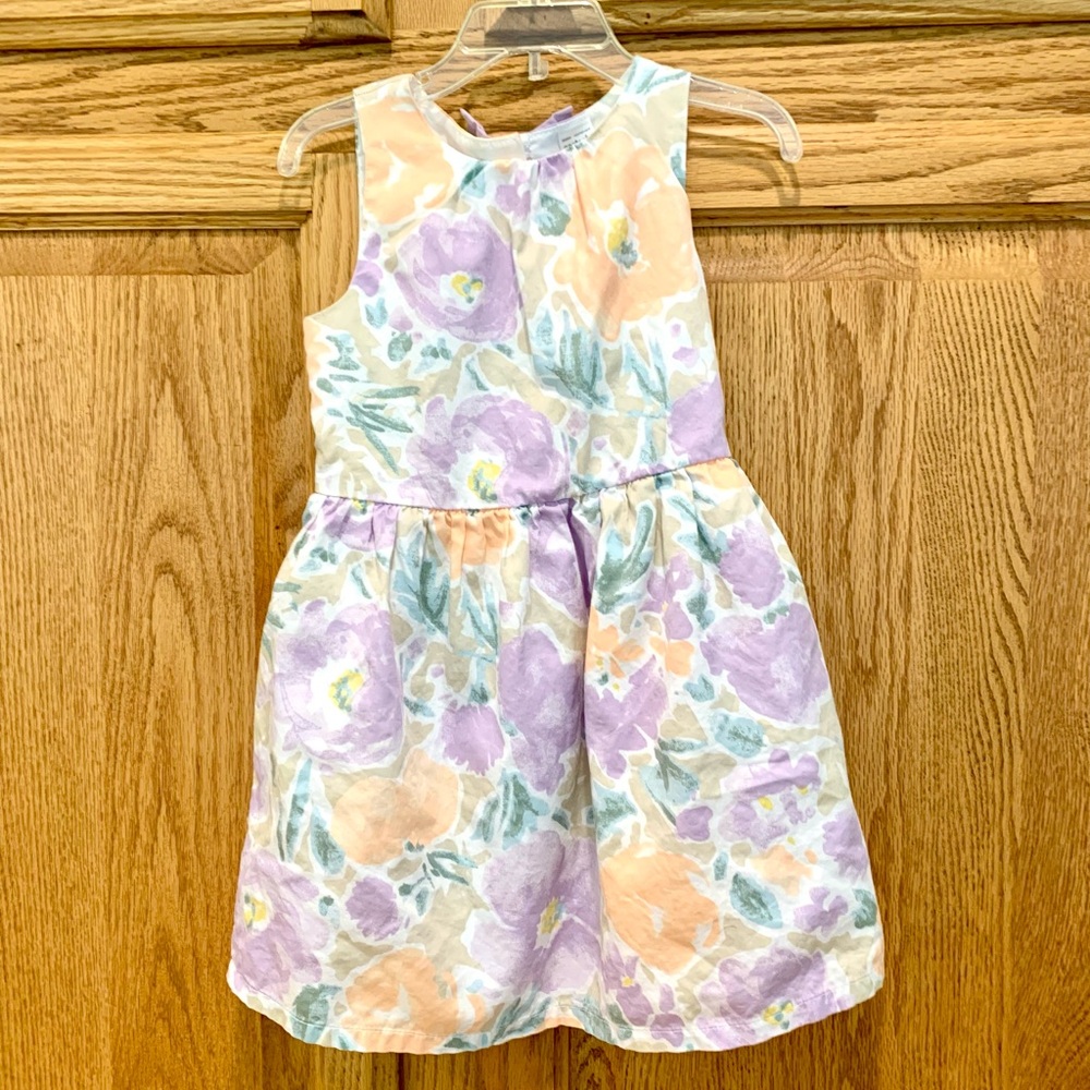 Carters Floral Kids Dress in Pastel Purple and Peach, size 4t / 4a